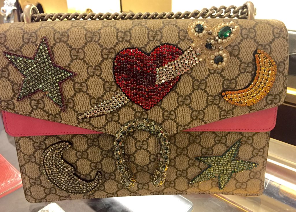 Gucci embellished Dionysus bag with colored stones and rhinestone appliqués 